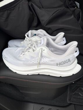 Hoka White size 13 men Athletic Running Shoes
